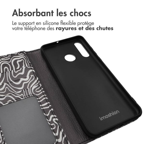 imoshion Étui de télephone portefeuille Design Huawei P30 Lite - Black And White