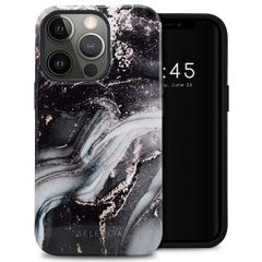 Selencia Coque arrière Vivid iPhone 13 Pro - Chic Marble Black