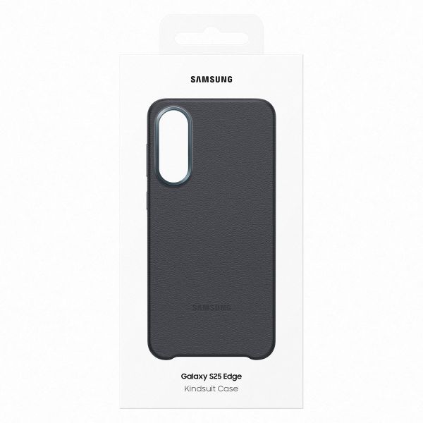 Samsung Original Coque KindSuit en Cuir Végan Samsung Galaxy S25 Edge - Noir