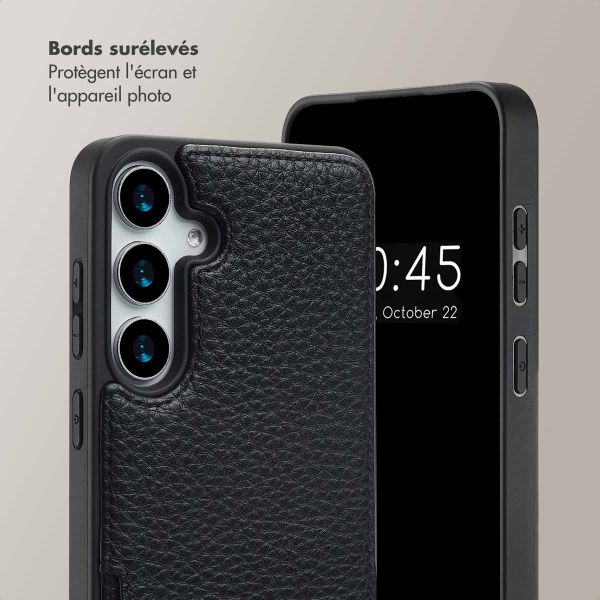 Selencia Coque de télephone Nova avec cordon et porte-cartes Samsung Galaxy S24 Plus / S25 Plus - Noir