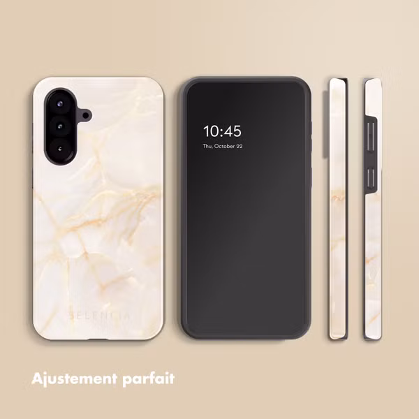 Selencia Coque arrière Vivid Samsung Galaxy A57 (5G) - Golden Beige Marble