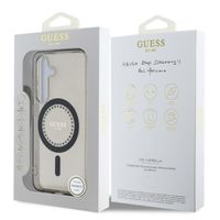 Guess Coque MagSafe IML avec strass Samsung Galaxy S25 - Noir