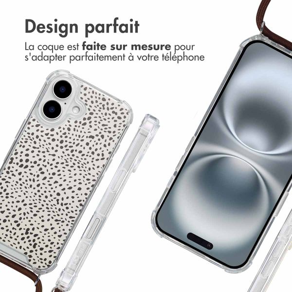imoshion Coque Design avec cordon Apple iPhone 16 - Desert Dots