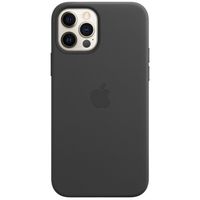 Apple Coque Leather MagSafe Apple iPhone 12 (Pro) - Black