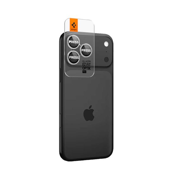 Spigen GLAStR Verre protecteur de caméra 2 pack Apple iPhone 17 Pro / 17 Pro Max / 16 Pro / 16 Pro Max / 15 Pro / 15 Pro Max / 14 Pro / 14 Pro Max - Argent