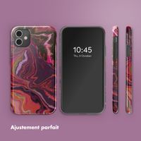 Selencia Coque arrière Vivid Apple iPhone 11 - Marble Purple