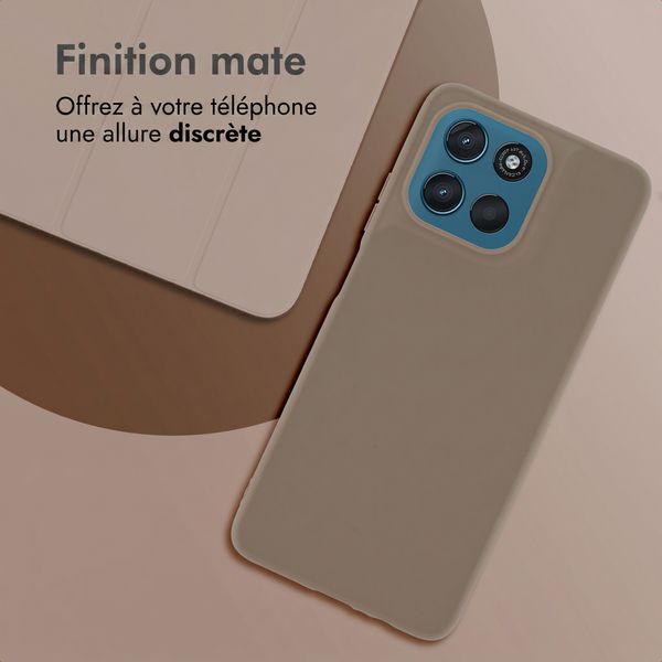 imoshion Coque Couleur Motorola Moto G57 Power - Marron