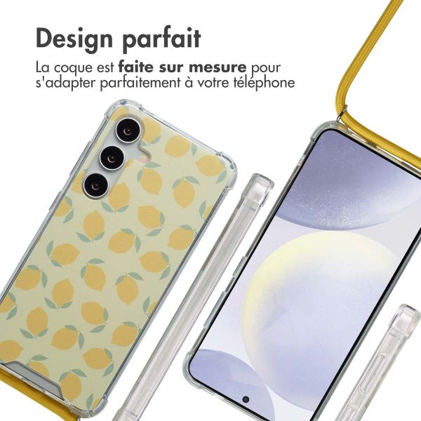 imoshion Coque Design avec cordon Samsung Galaxy S24 - Citrus Dream