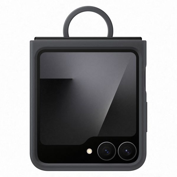Samsung Original Coque en silicone Ring Samsung Galaxy Z Flip 6 / Flip 7 FE - Black