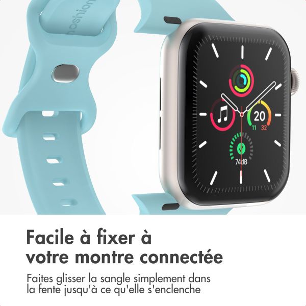 imoshion Bracelet en silicone⁺ Apple Watch Series 1 á 9 / SE (38/40/41 mm) | Series 10 (42 mm) - Bleu Saphir - Taille S/M