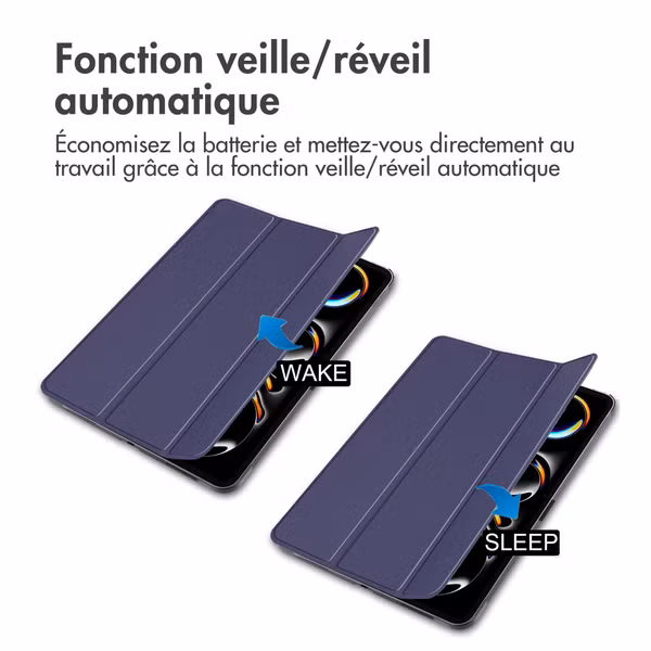 imoshion Coque tablette Trifold Apple iPad Pro 11 (2024) M4 - Bleu foncé