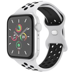 imoshion Bracelet sport⁺ Apple Watch Series 1 á 9 / SE (38/40/41 mm) | Series 10 / 11 (42 mm) - Taille M/L - Pure Platinum & Black