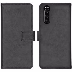 imoshion Étui de télephone portefeuille de luxe Sony Xperia 5 - Noir
