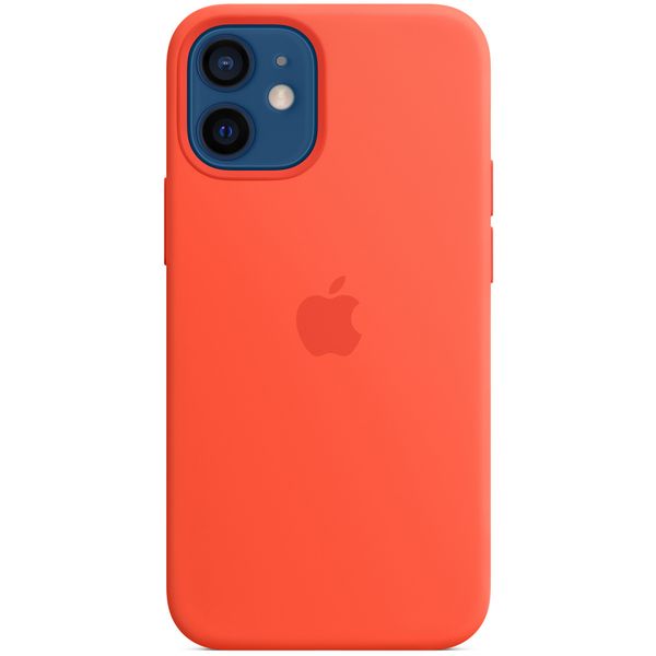 Apple Coque en silicone MagSafe Apple iPhone 12 Mini - Electric Orange