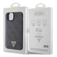 Guess Coque 4G Logo Triangle Strass iPhone 15 - Noir