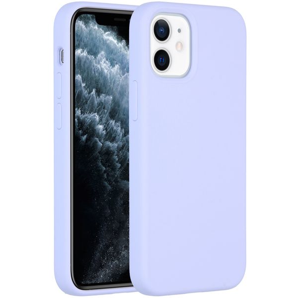 Accezz Coque Liquid Silicone iPhone 12 Mini - Violet