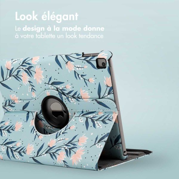 imoshion Coque tablette Design rotatif à 360° iPad 9 (2021) / iPad 8 (2020) / iPad 7 (2019) 10.2 pouces - Flowers