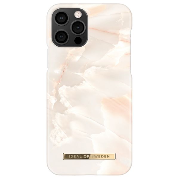 iDeal of Sweden Coque Fashion iPhone 12 (Pro) - Rose Pearl Marble