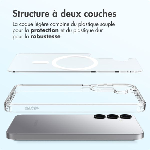 Accezz Coque arrière Xtreme Impact avec MagSafe Samsung Galaxy S25 Plus - Transparent