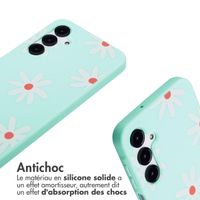 imoshion Coque design en silicone avec cordon Samsung Galaxy A16 - Green Flower Distance
