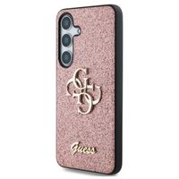 Guess Coque 4G Metal Logo Glitter Samsung Galaxy S25 Plus - Rose
