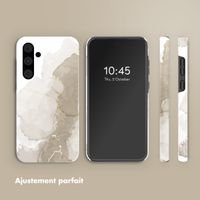 Selencia Coque arrière Vivid Tough Samsung Galaxy A55 - Marble Light Brown