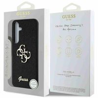 Guess Coque 4G Metal Logo Glitter Samsung Galaxy S25 Plus - Noir