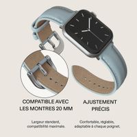 Burga Bracelet en cuir véritable Apple Watch | 38/40/41/42 mm - Dream / Silver