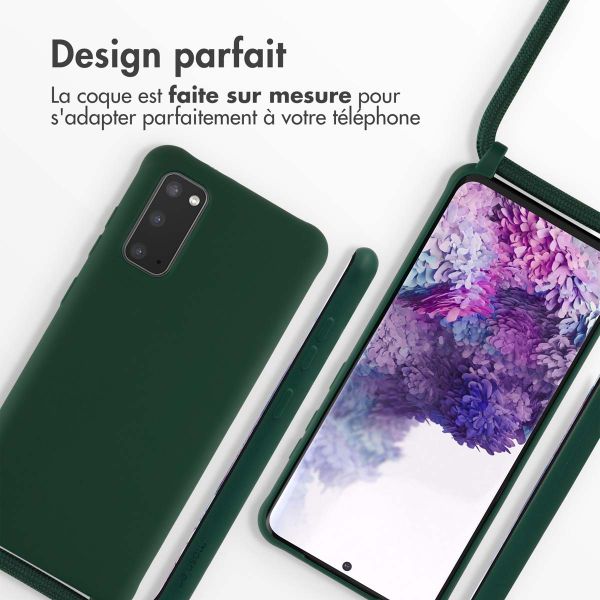 imoshion Coque en silicone avec cordon Samsung Galaxy S20 - Vert foncé