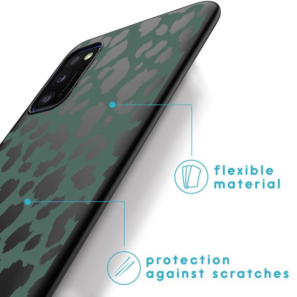 imoshion Coque Design Samsung Galaxy A41 - Léopard - Vert / Noir