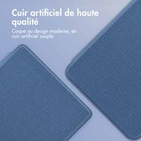 imoshion Étui de liseuse portefeuille Canvas Sleepcover Kobo Clara Colour / Kobo Clara BW - Bleu foncé