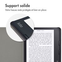 imoshion Design Slim Hard Sleepcover avec support pour Kobo Libra 2 / Tolino Vision 6 - Black Marble