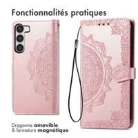 imoshion Etui de téléphone portefeuille Mandala Samsung Galaxy S23 - Rose Dorée