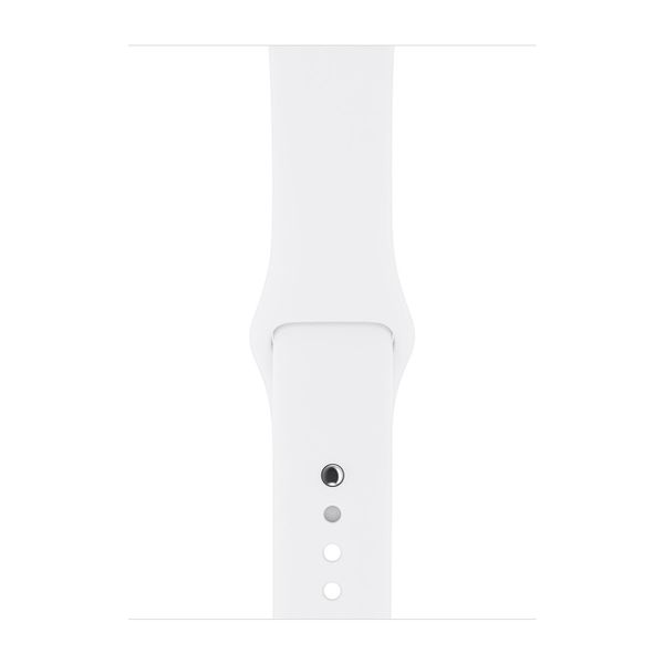 Apple Bracelet Sport Apple Watch Series 1 - 9 / SE (38/40/41 mm) | Series 10 / 11 (42 mm) - Taille M/L - Blanc