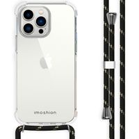 imoshion Coque avec dragonne iPhone 14 Pro Max - Noir & Doré