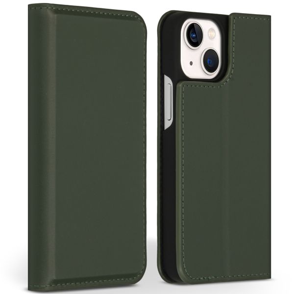 Accezz Étui de téléphone Slim Folio en cuir de qualité supérieure iPhone 13 Mini - Vert