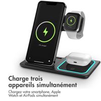 imoshion ﻿Chargeur sans fil pliable - Chargeur sans fil 3 en 1 - 15 watts - Noir