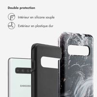 Selencia Coque arrière Vivid Tough Samsung Galaxy S10 - Chic Marble Black