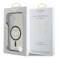 Guess Coque MagSafe IML Glitter Gradient Samsung Galaxy S25 - Noir