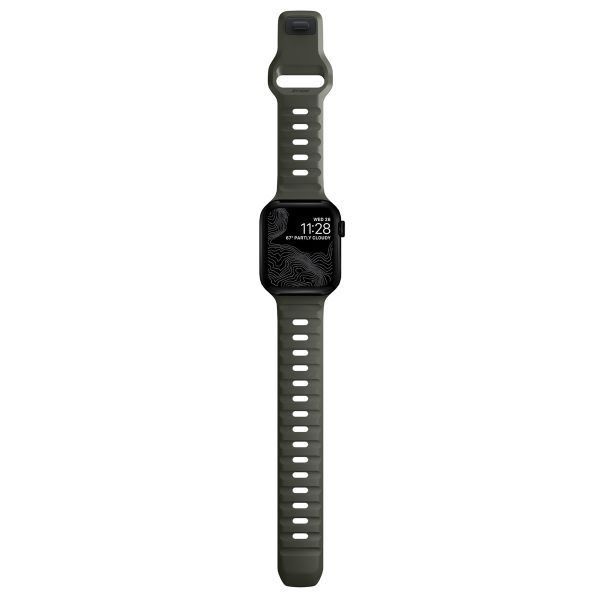 Nomad Bracelet Sport FKM Apple Watch Series 1 t/m 9 / SE (38/40/41 mm) | Series 10 / 11 (42 mm) - Ash Green