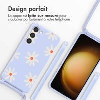 imoshion Coque design en silicone avec cordon Samsung Galaxy S23 - Lila Flower Distance