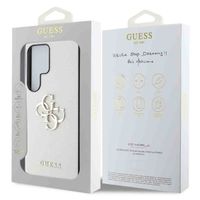 Guess Coque 4G Metal Logo Saffiano Samsung Galaxy S25 Ultra - Beige