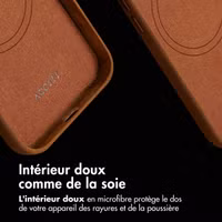 Accezz Coque MagSafe en cuir vintage Apple iPhone 15 Pro - Tabacco Cognac