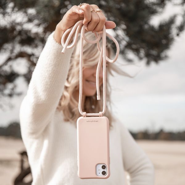 imoshion Coque de couleur avec cordon amovible Apple iPhone 12 (Pro) - Rose