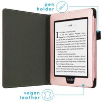 imoshion Étui de liseuse portefeuille en cuir végan Amazon Kindle Paperwhite 4 - Rose Doré