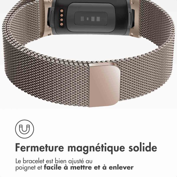 imoshion Bracelet magnétique milanais Fitbit Charge 5 - Taille M - Champagne