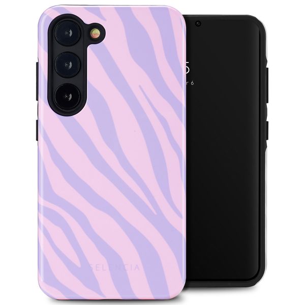Selencia Coque arrière Vivid Samsung Galaxy S23 - Zebra Light Pink Lilac