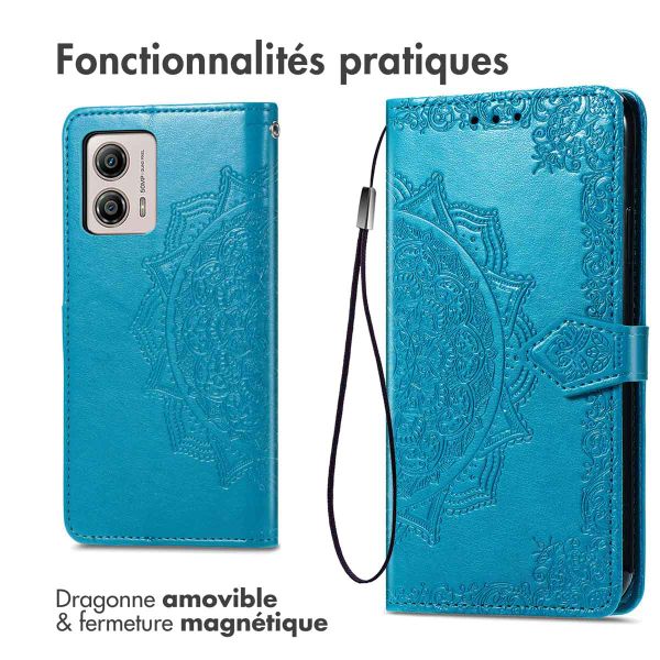imoshion Etui de télephone Mandala Motorola Moto G53 - Turquoise
