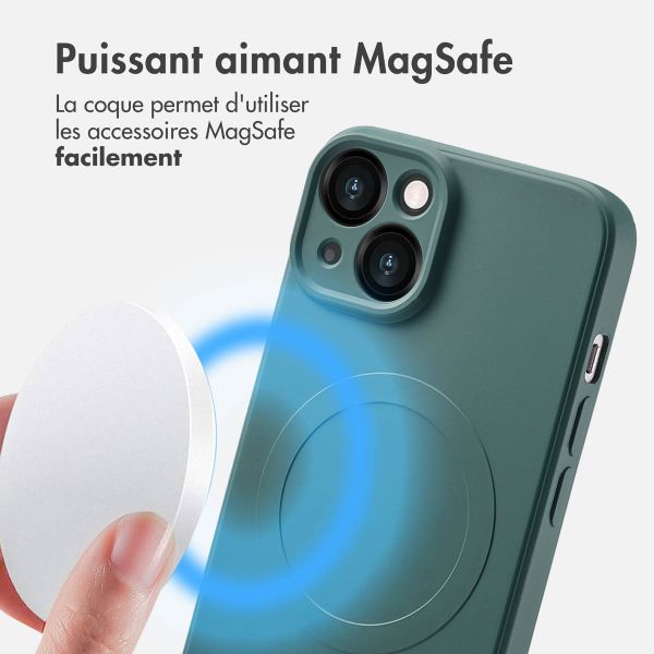 imoshion Coque Couleur avec MagSafe iPhone 14 - Vert foncé