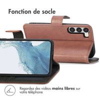 imoshion Étui de téléphone portefeuille Luxe Samsung Galaxy S23 Plus - Brun